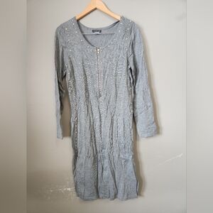 Venus Gray Gold-Embellished Dress